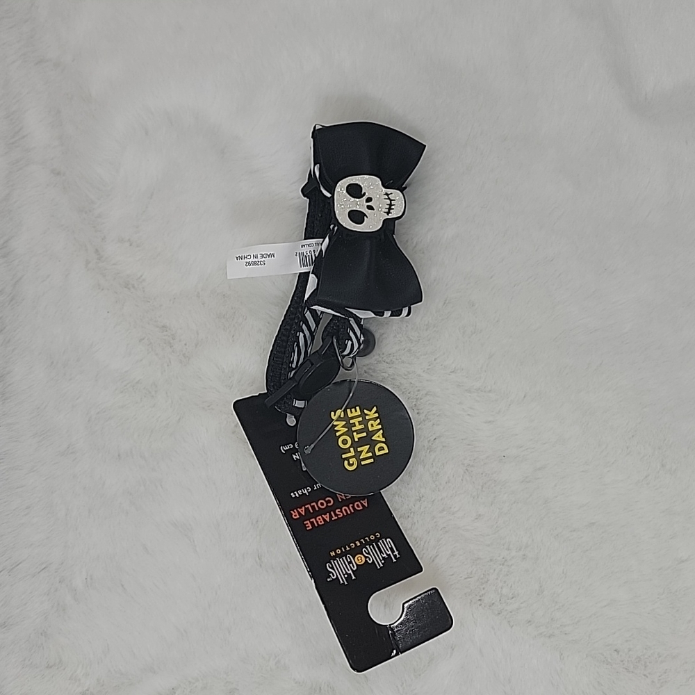 Thrills & Chills Halloween Skeleton Adjustable Kitten Collar